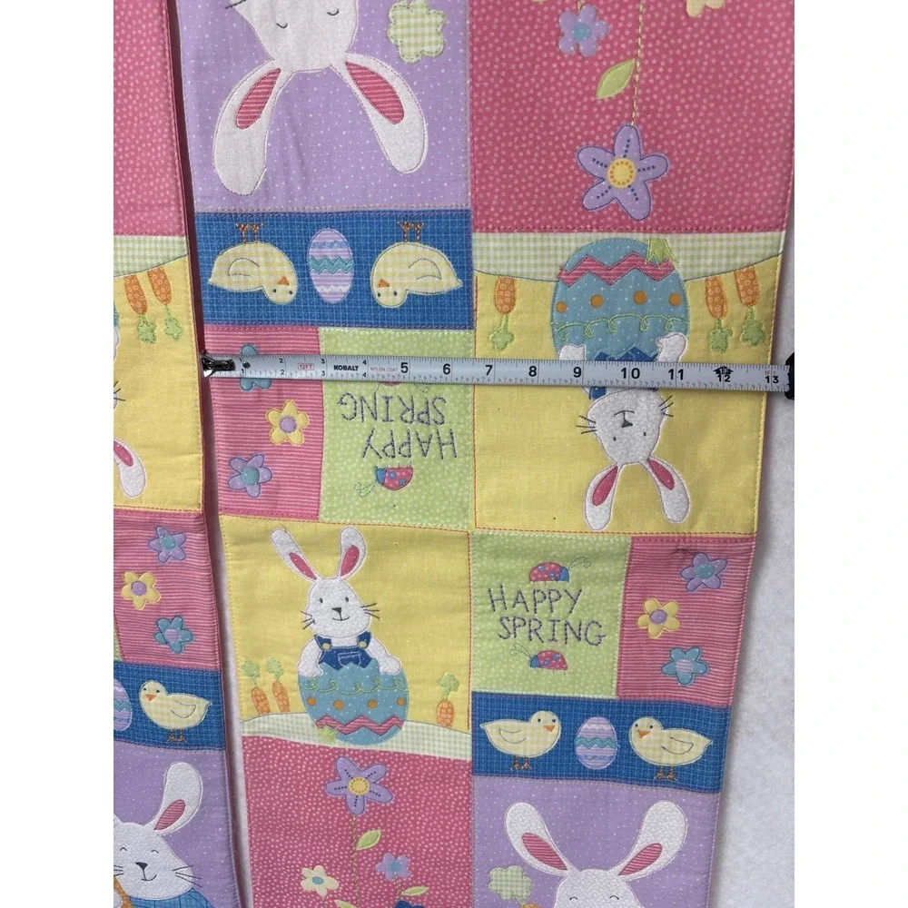 Blossoms & Blooms Easter Table Runner & Placemat Set 6 Bunny Chick Quilted Decor